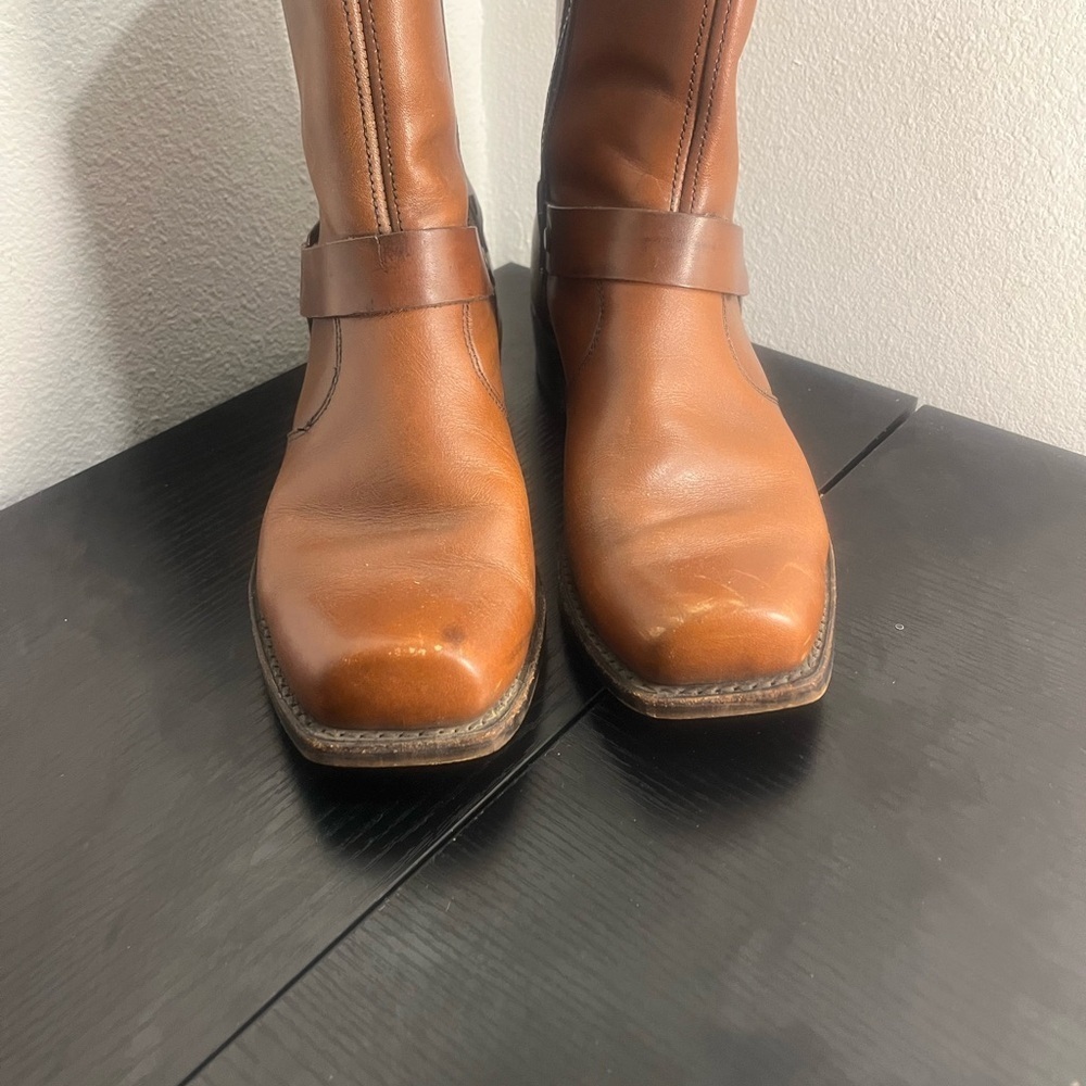 Men’s Custom Biker Double Harness Saddle Colored Boots - Picture 2 of 11